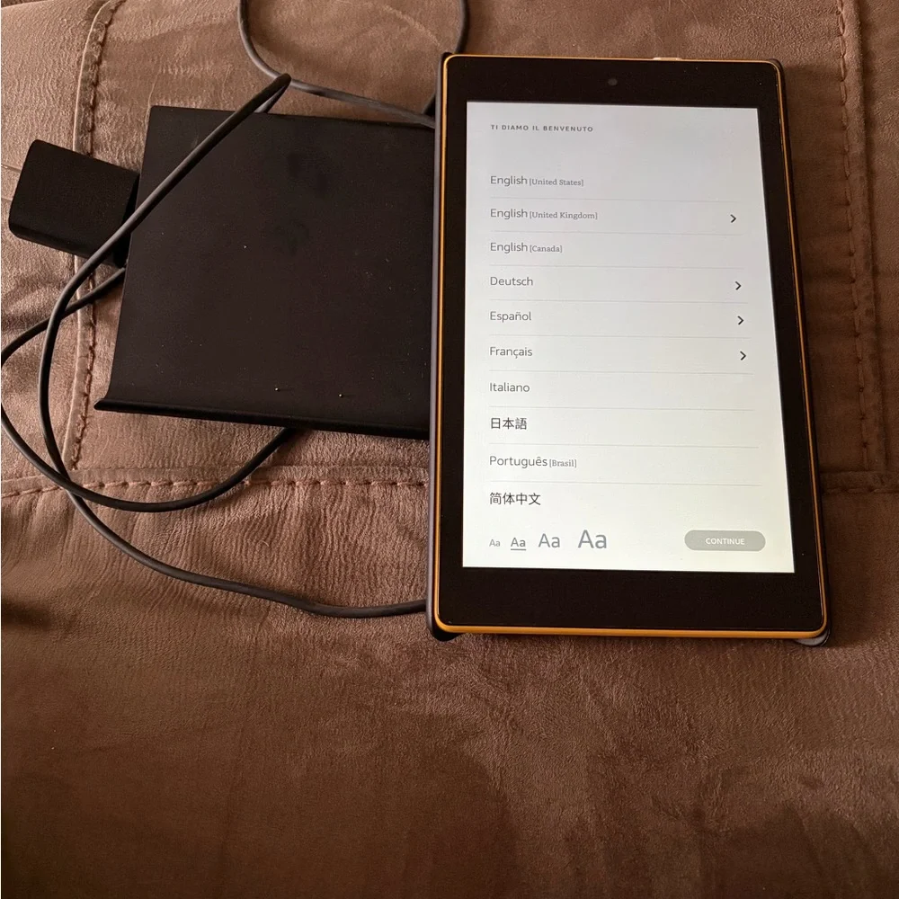 Amazon Fire Tablet 8 - Black and Orange